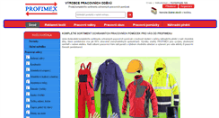 Desktop Screenshot of profimex.cz
